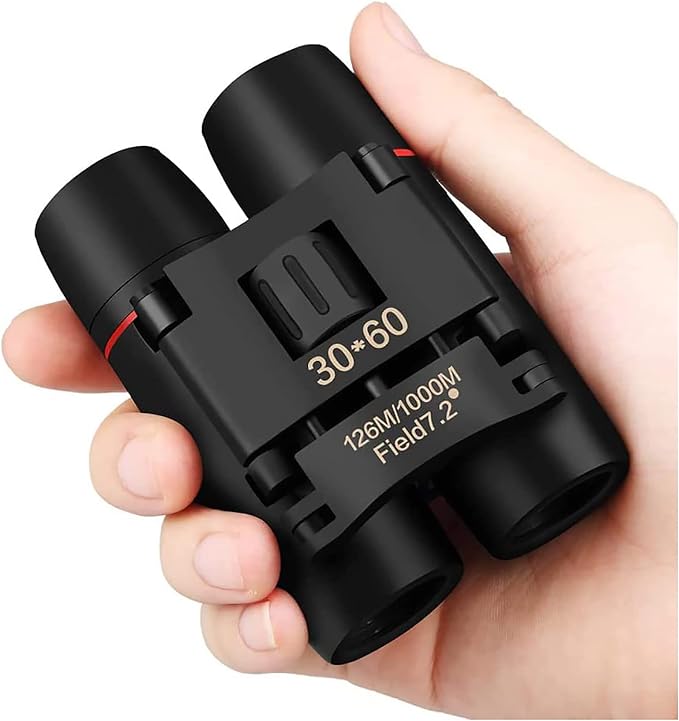 Compact 30x60 Binoculars for Adults and Kids, Foldable Lightweight Easy Focus by ZIYOUHUStock