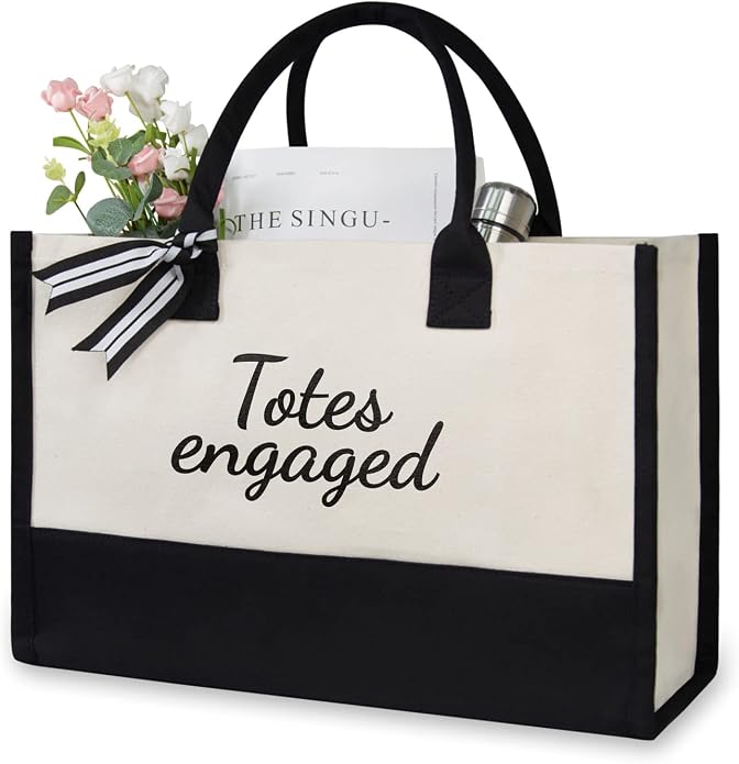 TOPDesign Canvas Tote Bag, Bridal Shower Gifts by TOPDesign