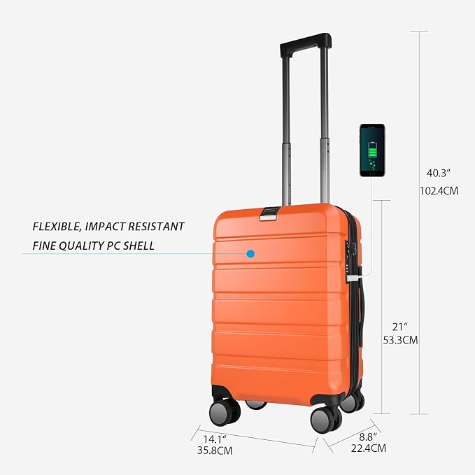 KROSER Hardside Expandable Carry On Luggage - Image 2