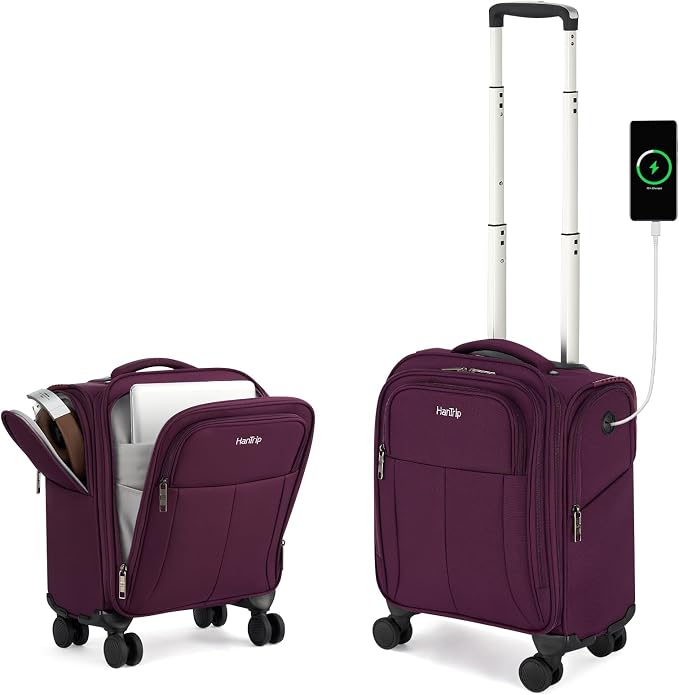 16 Inch Underseat Carry On Luggage by HanTrip