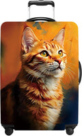 Cat Luggage Cover Washable Suitcase Protector Anti-Scratch, Stretchable Fit by THISFIND