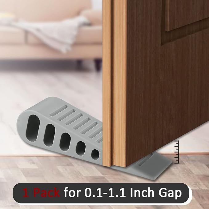 JQK Rubber Door Stopper Wedge, Wooden Floor, DSB61-GY-P2 - Image 8
