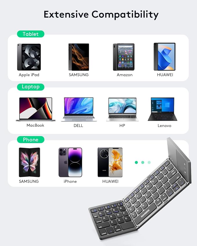 Samsers Foldable Bluetooth Keyboard - Image 2