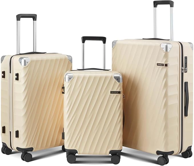 Luggage sets 3 piece with Spinner Wheels, PC Hard Shell Travel Luggage by Unknown