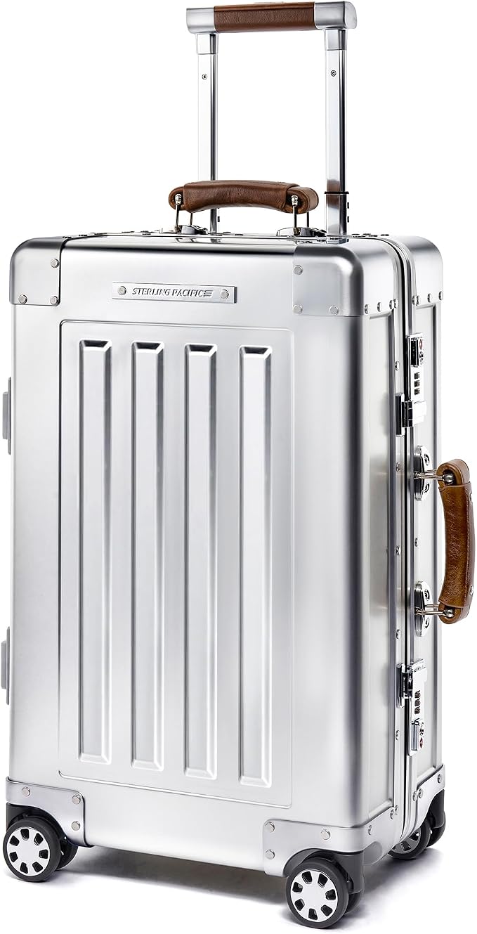40L Cabin Travel Case – Full Aluminum Four Wheel Carry On Luggage, Italian - Image 2