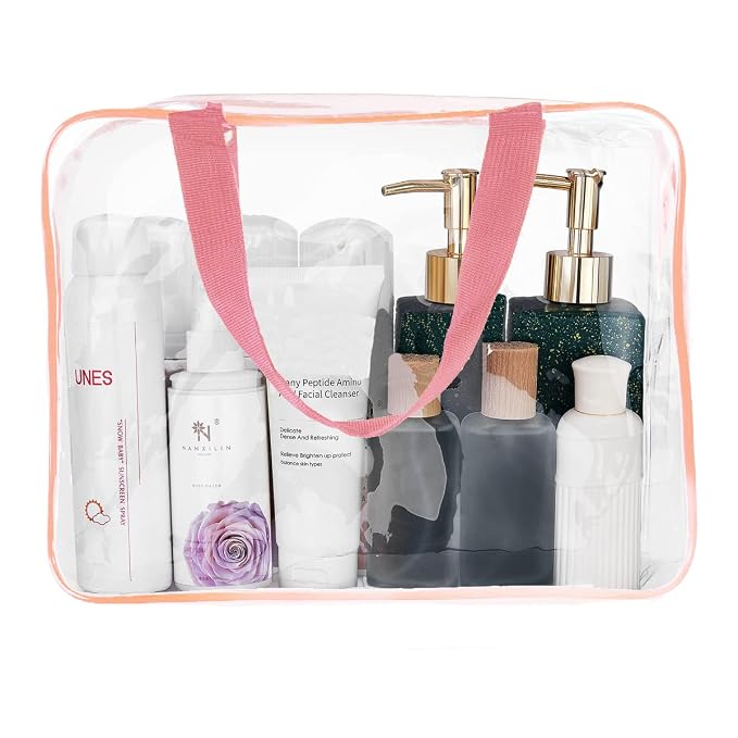2Pcs Crystal Clear PVC Travel Toiletry Bag Kit - Image 6