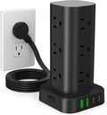 Power Strip Tower with Multiple Outlets, Flat Plug Surge Protector Tower by Unknown