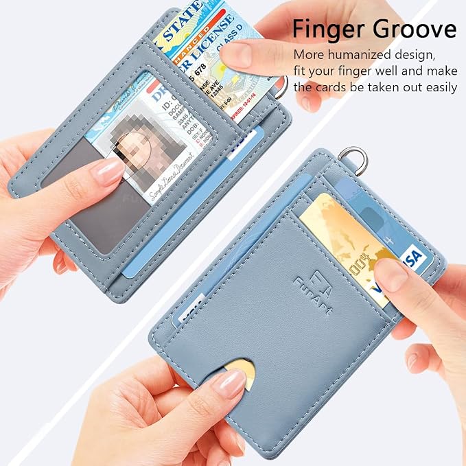 FurArt Slim Minimalist Wallet, Front Pocket Wallets, RFID Blocking, Credit Card - Image 3