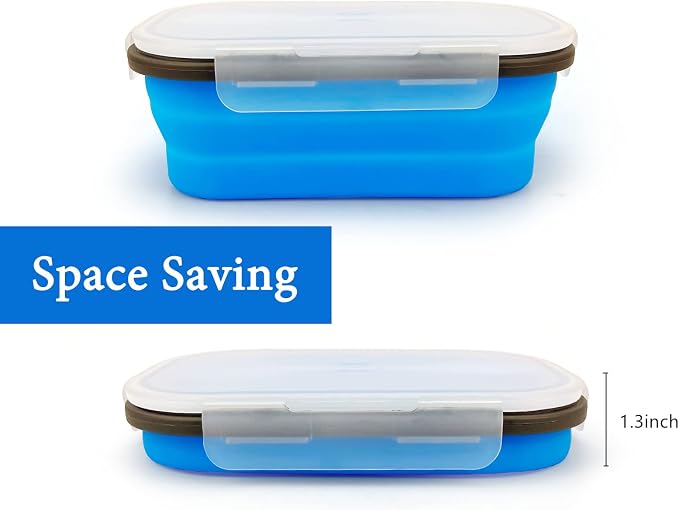 Collapsible Lunch Box Containers, Silicone Bento Box - Image 4