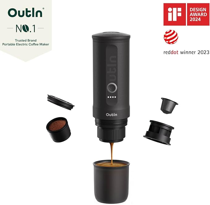 OutIn Nano Portable Electric Espresso Machine, Travel Coffee Maker - Image 2