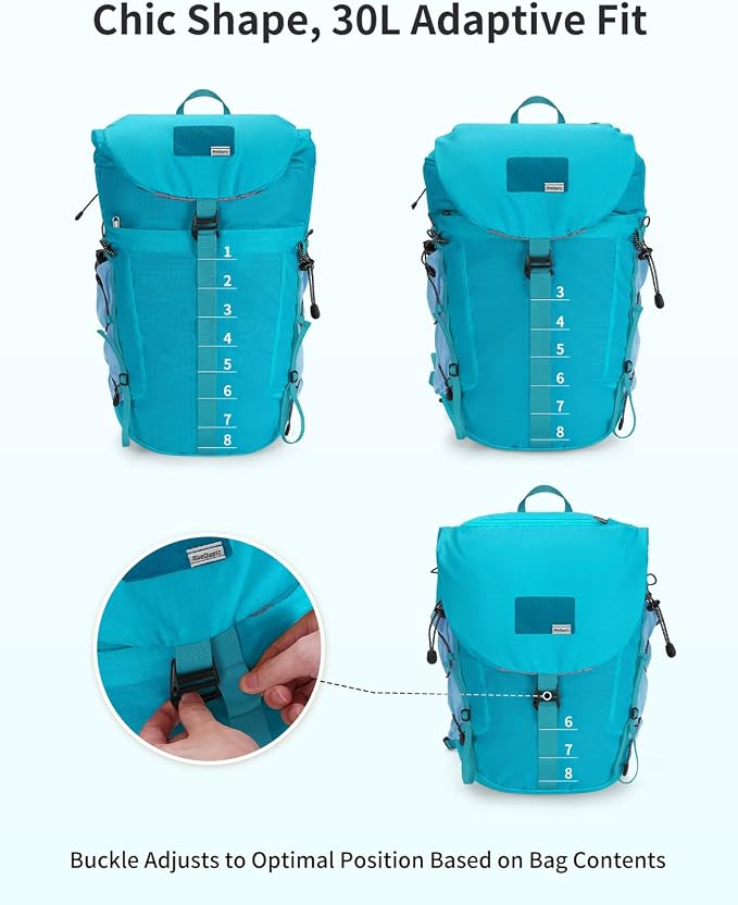 Blue Quartz Hiking Backpack 30L Lightweight Packable Backpack - Image 3