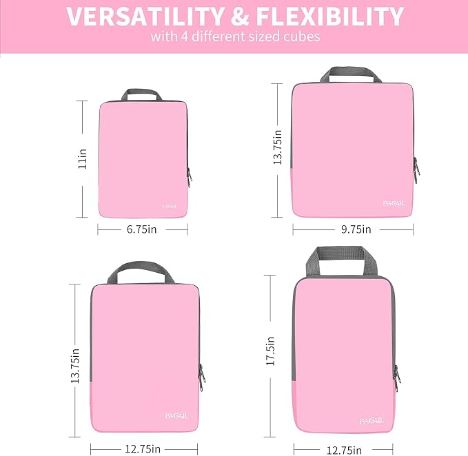 BAGAIL 4 Set/6 Set/8 Set Compression Packing Cubes Travel Accessories - Image 2