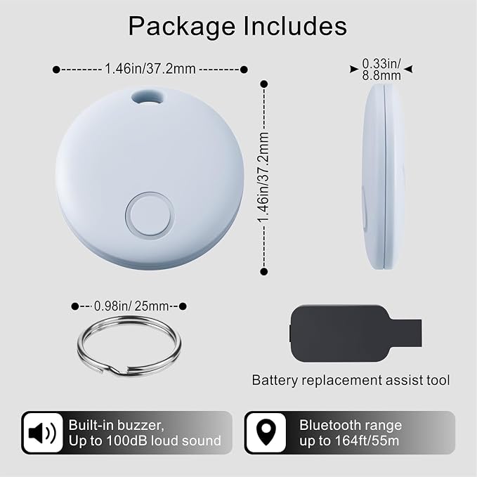 Air Tracker 4 Pack, Smart Bluetooth Tracker Works - Image 8