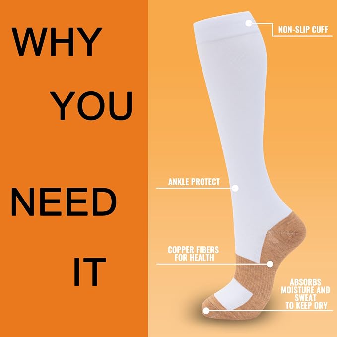 fenglaoda 8 Pairs Compression Socks - Image 2