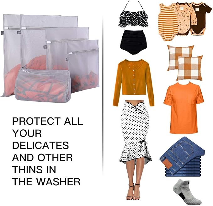 Kimmama Laundry Bag Mesh Wash Bags, Washing Machine Wash Bag, Net Washer Sack - Image 4