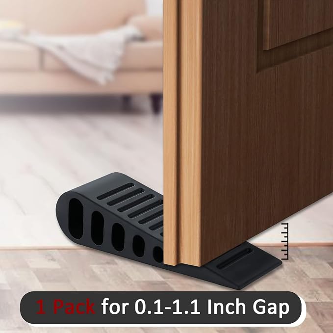 JQK Rubber Door Stopper Wedge, Wooden Floor, DSB61-BK-P3 - Image 8