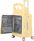 20" Carry-On Luggage with Seat for Kids & Adults, Lightweight Hardside Ride-On by ADVWIN