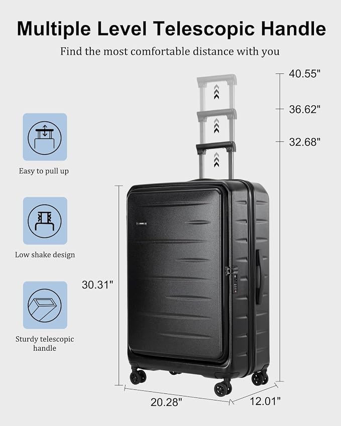 Expandable Checked Luggage, 28 Inch Luggage - Image 8