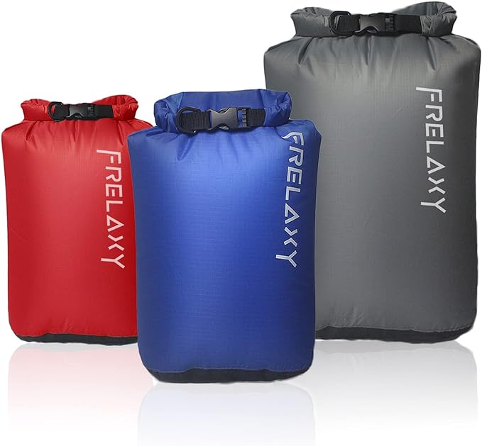 Frelaxy Dry Bag 3-Pack/5-Pack, Ultralight Dry Sack, Outdoor Bags Keep Gear Dry by Frelaxy