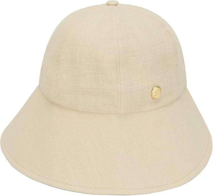Linen Victorian Bonnet Hat Sun Cap, Foldable Summer Visor | New Katy - Image 4