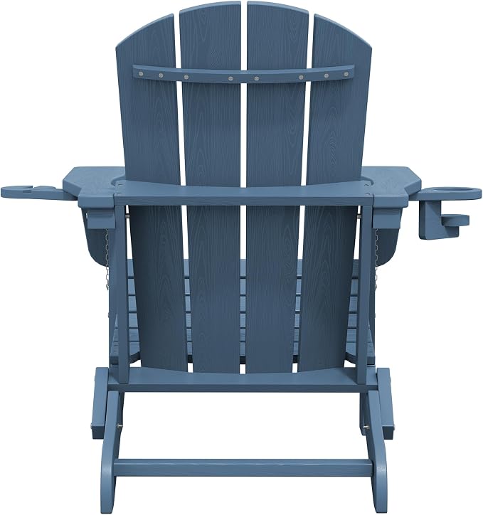 SERWALL Folding Adirondack Chair, HDPE Adirondack Chairs Set of 6, Plastic - Image 13