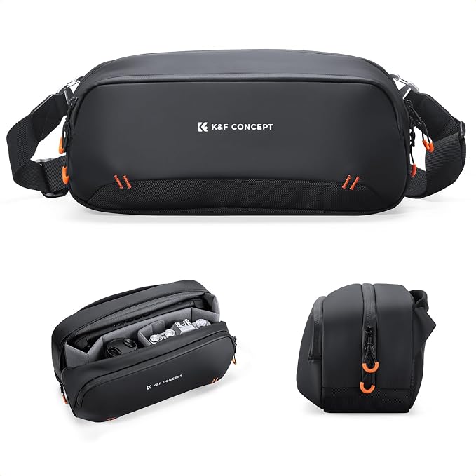 K&F CONCEPT Storage Sling Bag, Vlog Photography Camera HandBag, Portable by KFCONCEPT