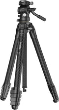 SmallRig Portable Carbon Fiber Travel Tripod Kit, 61.8'' Video Camera Tripod by SmallRig