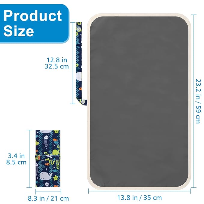 Accmor Portable Diaper Changing Pad, Waterproof Foldable Baby Changing Mat - Image 7