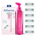 Women's Razor Shave Kit, 1 Rose Razor Handle + 6 Blade Refills + Super Pink by ThePerfectShave