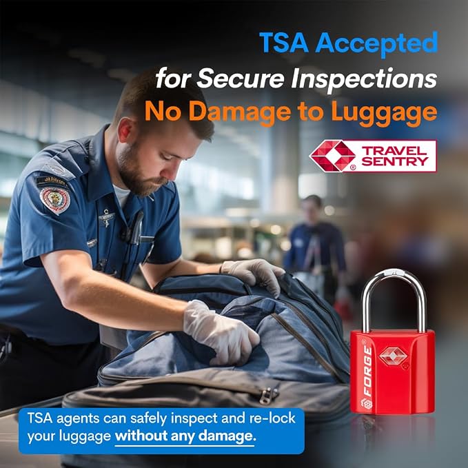 TSA Approved Luggage Locks, Ultra-Secure Dimple Key Travel Locks - Image 2