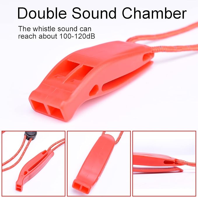 5 Pack Whistles Emergency, Shrill Loud Kayak Safety Whistle - Image 4