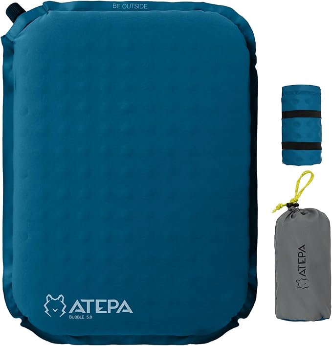 ATEPA Inflatable Stadium Seat Cushion, Self-Inflating Memory Foam Stadium Seats by ATEPA