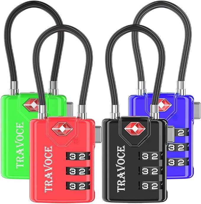 TSA Approved Luggage Locks, Travel Locks Which Also Work Great as Gym Locks by TRAVOCE