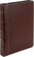 Samsill Vintage Zippered Leather Binder, 1 Inch Round Ring, Letter Size 8.5x11 by Samsill