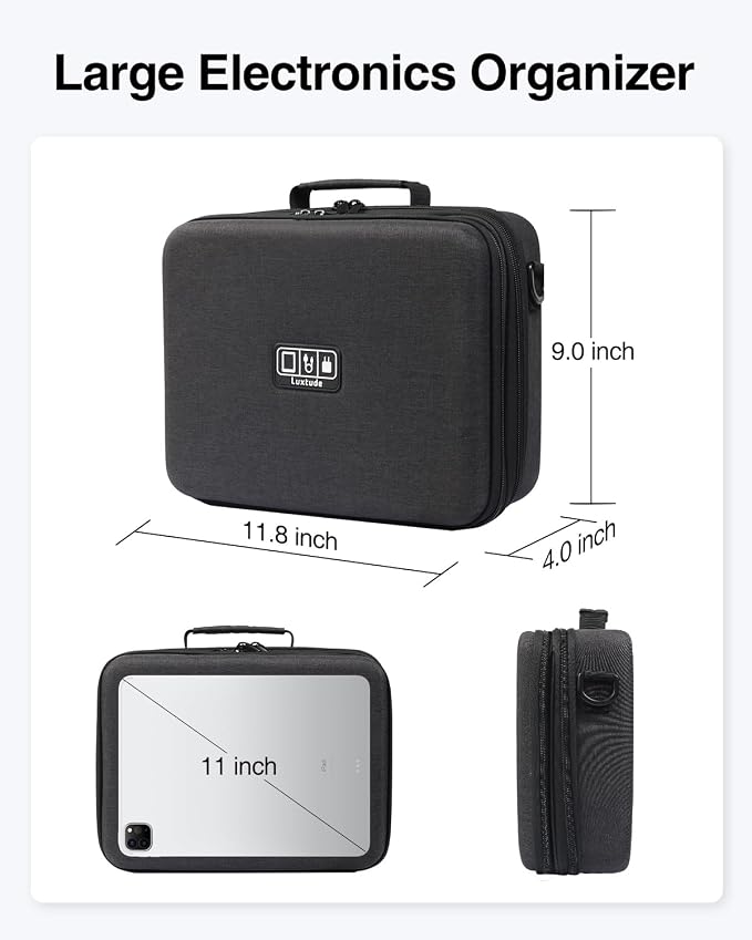 Luxtude Electronic Organizer Travel Case Large, Hard Case - Image 7