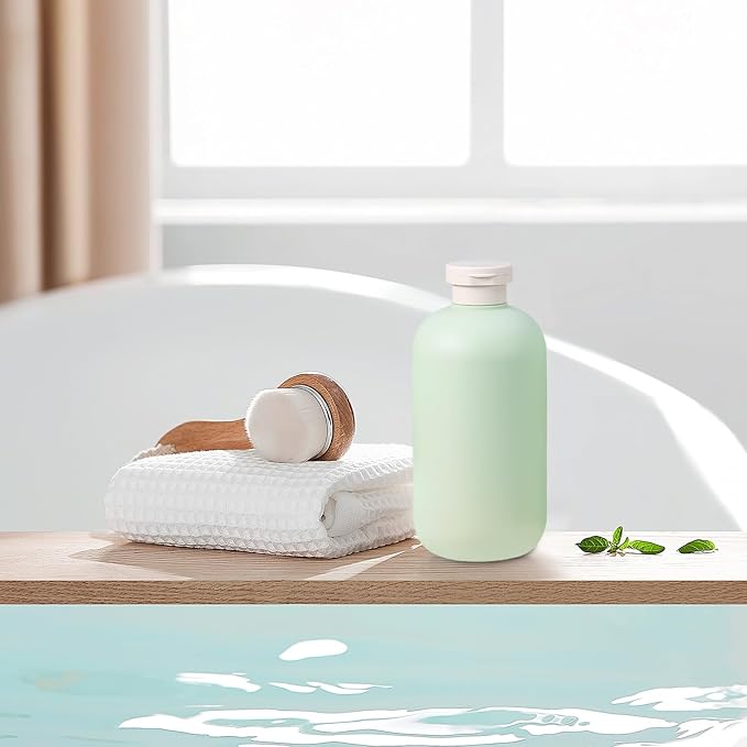6.8 oz Plastic Travel Shampoo Bottles, Refillable Flip Cap Squeeze Bottles - Image 5