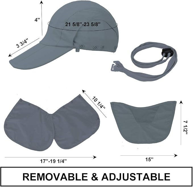 Foldable Sun Cap, Fishing Hats, UPF 50+ Protection Caps - Image 3