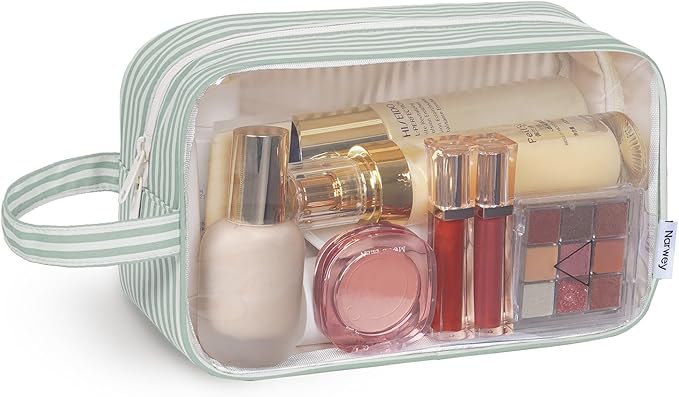 Narwey Clear Toiletry Bags for Traveling Women Men, Make Up Organizer, Skincare by Narwey