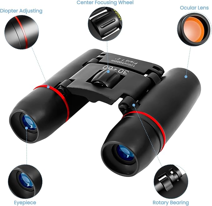 Binoculars for Adults Compact Mini Folding Waterproof Binoculars - Image 7