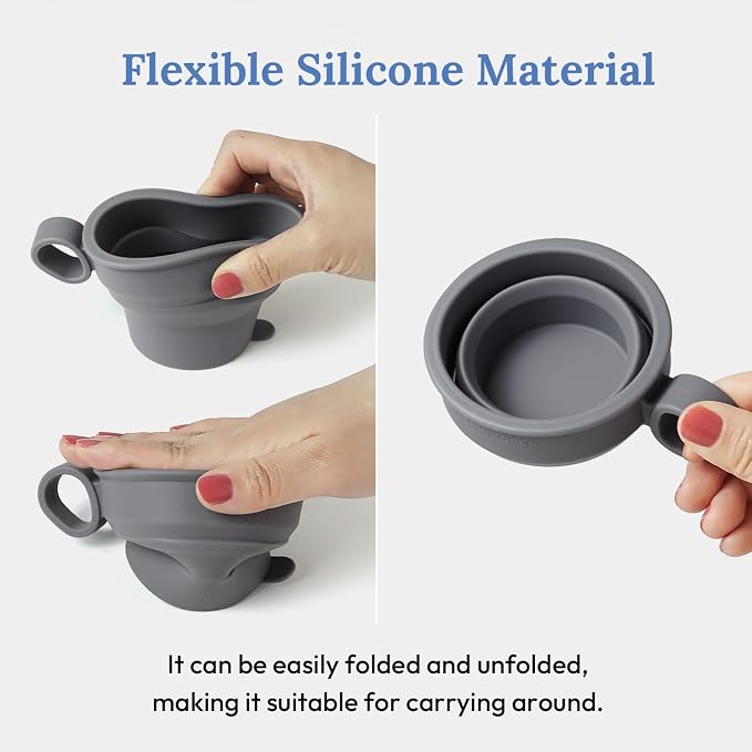 carrotez 2 pack Mini Silicone Collapsible Travel Cup - Image 5