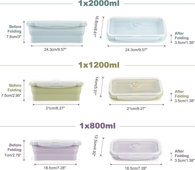 Large Collapsible Food Containers - Image 3