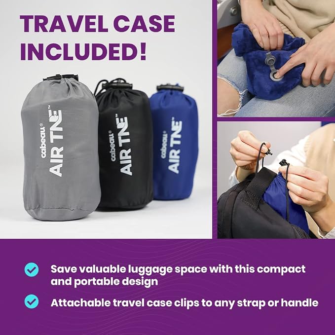Cabeau Inflatable Travel Pillow – Air TNE – Adjustable, Lightweight, and - Image 7