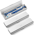2 Pack Wider Aluminum Toothbrush Travel Case, Portable Travel Toothbrush Holder by Oralphi