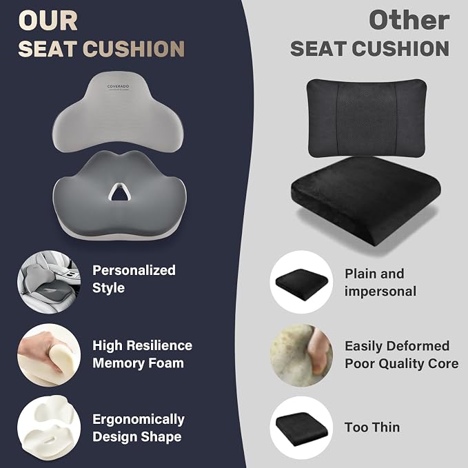 Coverado Seat Cushion and Lumbar Support Pillow - Image 8