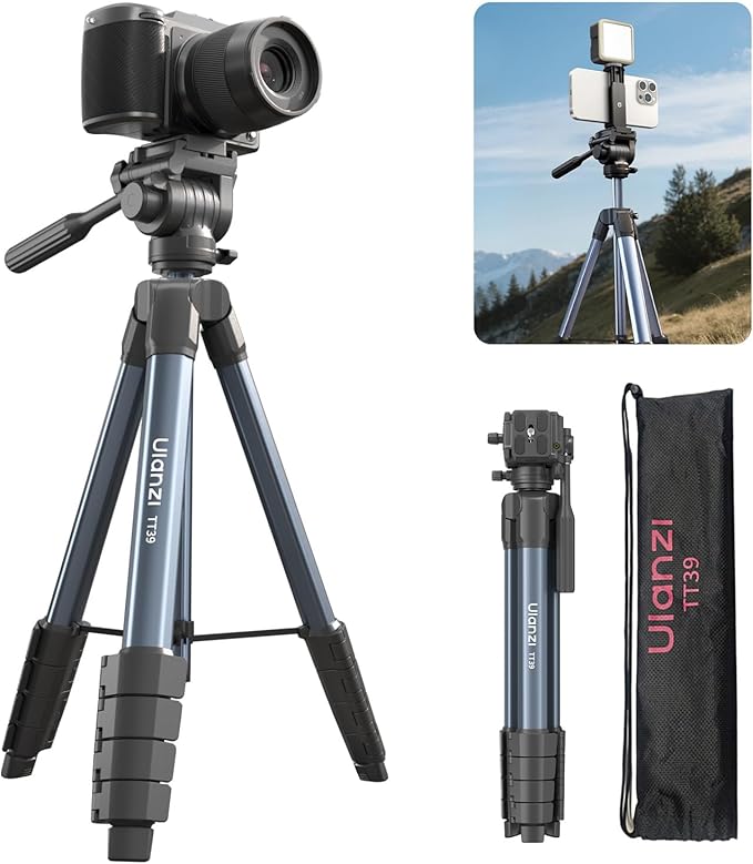 ULANZI TT39 Travel Tripod with Fluid Head, Lightweight Camera Stand by ulanzi
