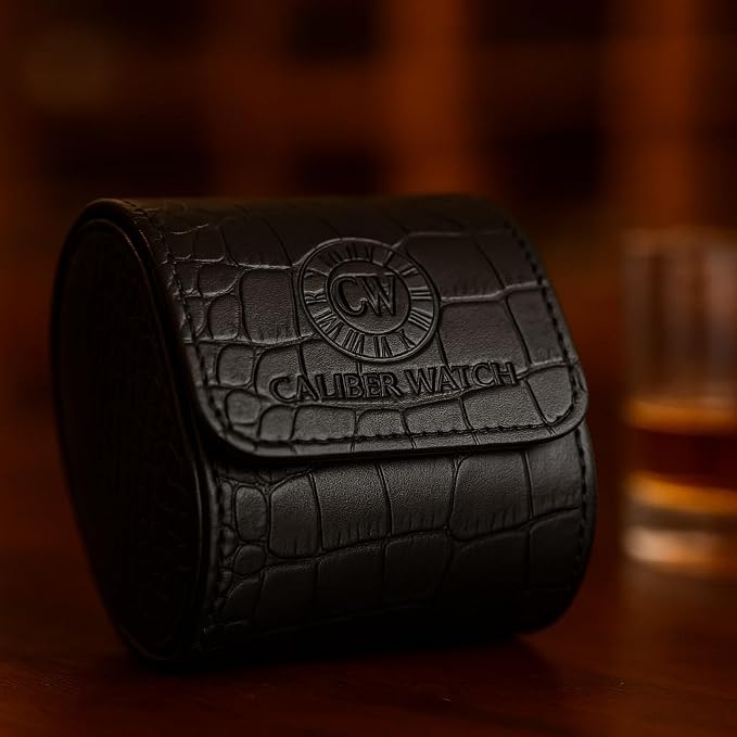 Genuine Napa Leather Watch Roll Travel Case - Image 3