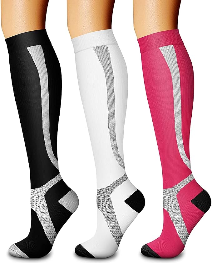 CHARMKING Compression Socks for Women & Men Circulation 15-20 mmHg is Best by CHARMKING