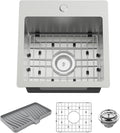 Small Kitchen Sink, 15x15 Inch Bar Sink Stainless Steel Drop In Small Kitchen by FAUENPEEY
