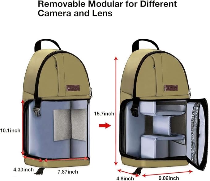MOSISO Camera Sling Bag, DSLR/SLR/Mirrorless Camera Backpack Case Shockproof - Image 5