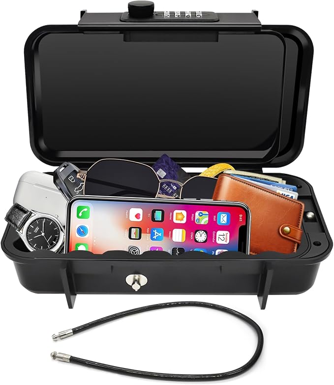Beach Lock Box, Travel Safe Lock Box by Eikovia